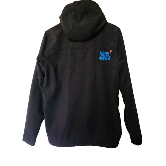Superdry‎ Softshell Original Windtrekker Black Hooded Jacket Size M - Picture 9 of 14